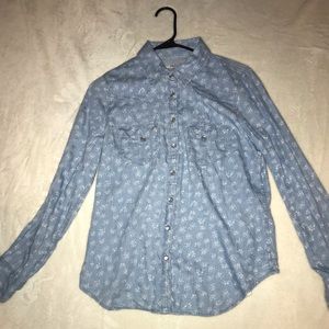 Button Down Top w/ Lace Back